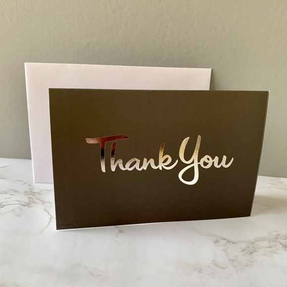 Other - Silver Foil Hot Stamp 100 Thank You Cards